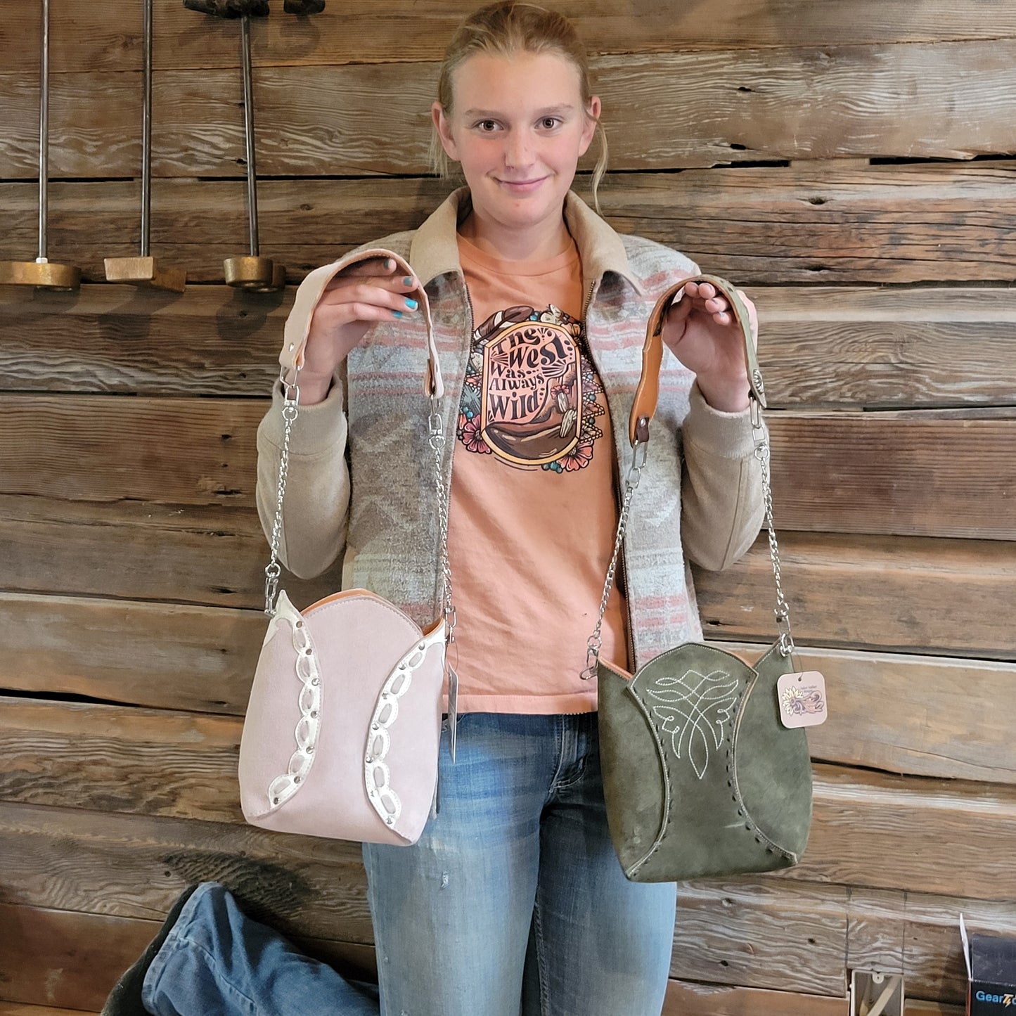 Green Bootstitch Tulah - j.huber leather designs