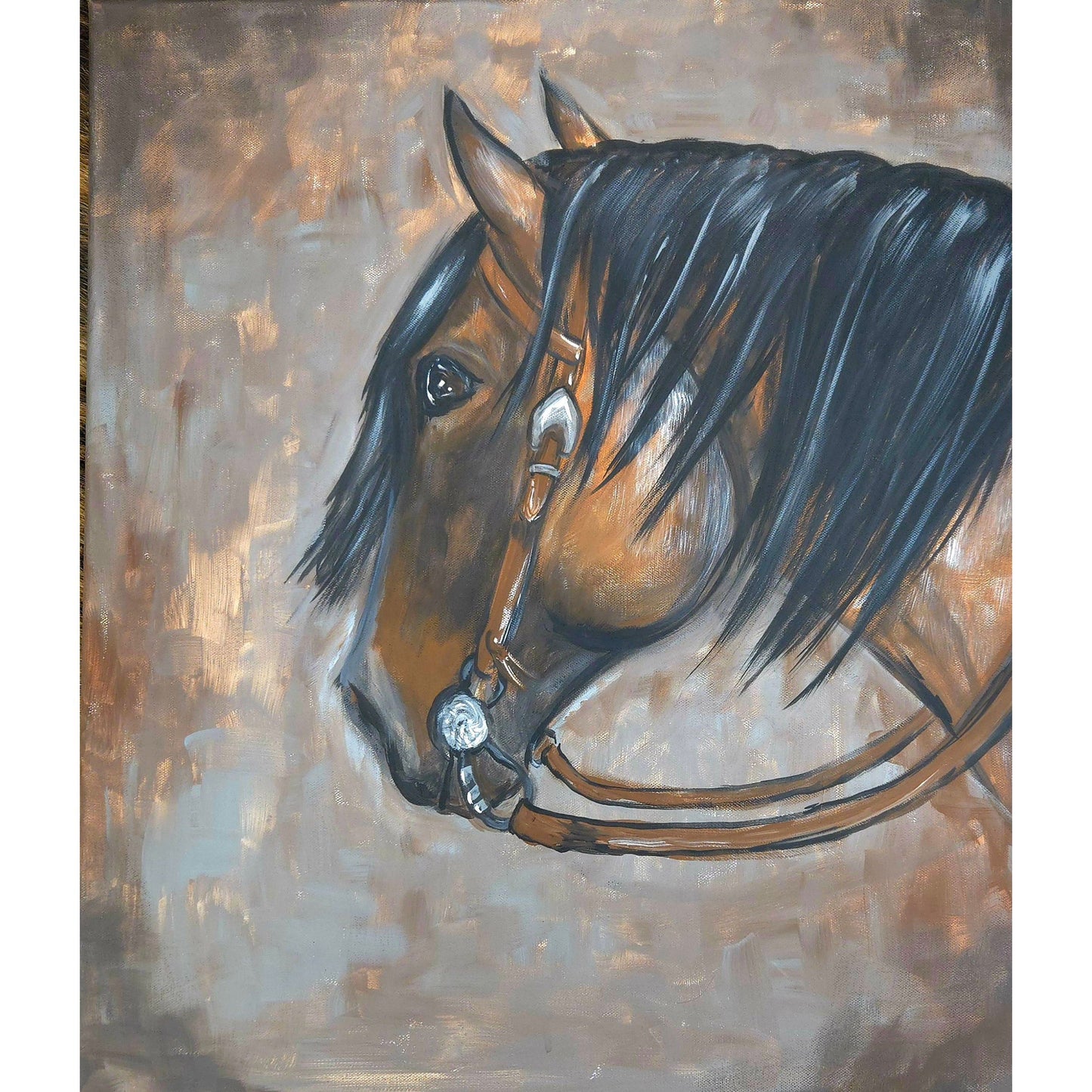 20 × 24 painting of red roan