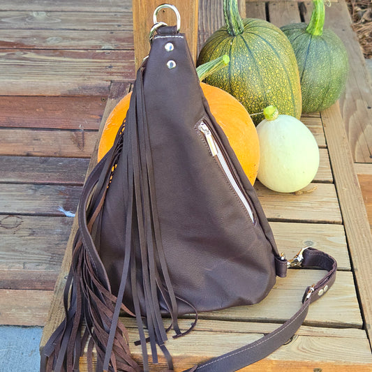 Brown Leather Sling