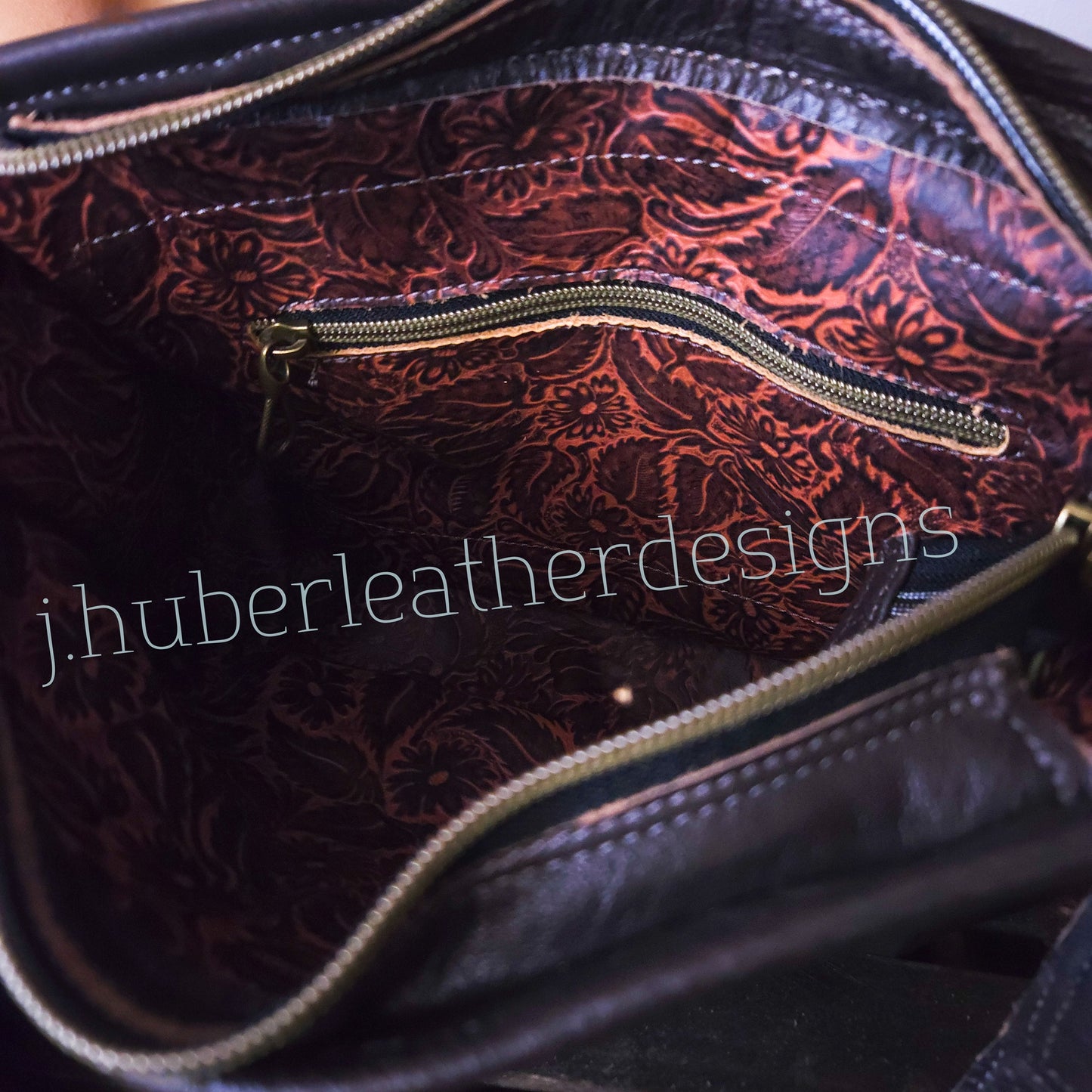 Tibetan Lamb Shoulder Bag-Brown and Bronze leather