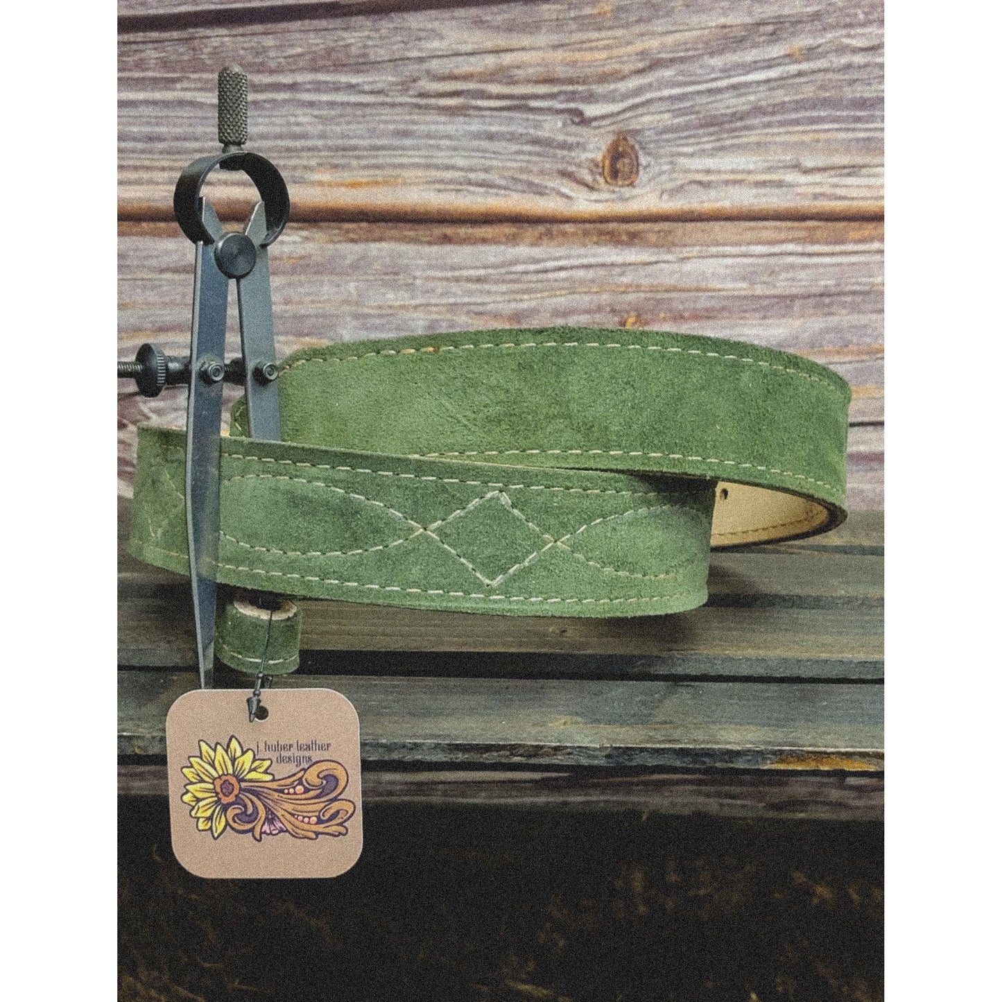 Suede stitched Belts