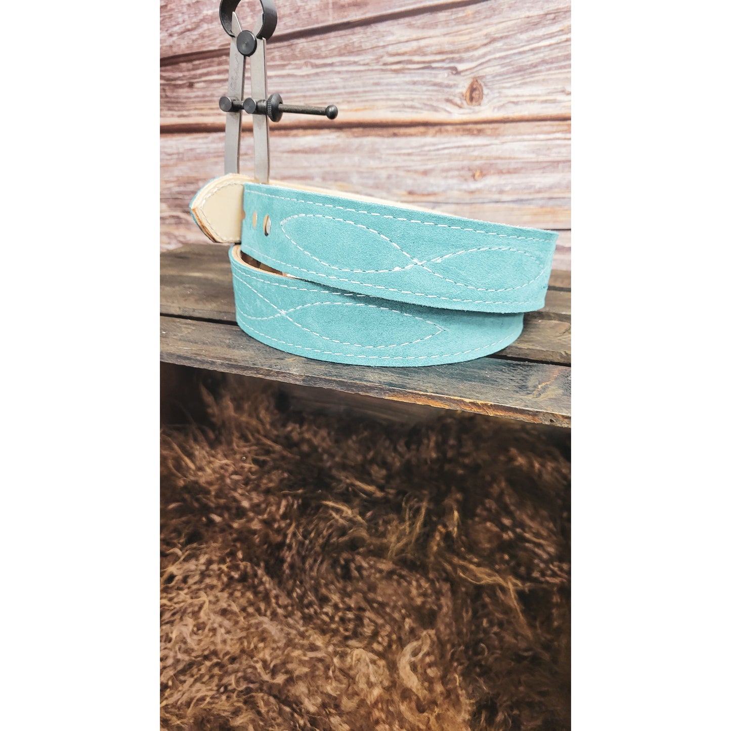 Suede stitched Belts