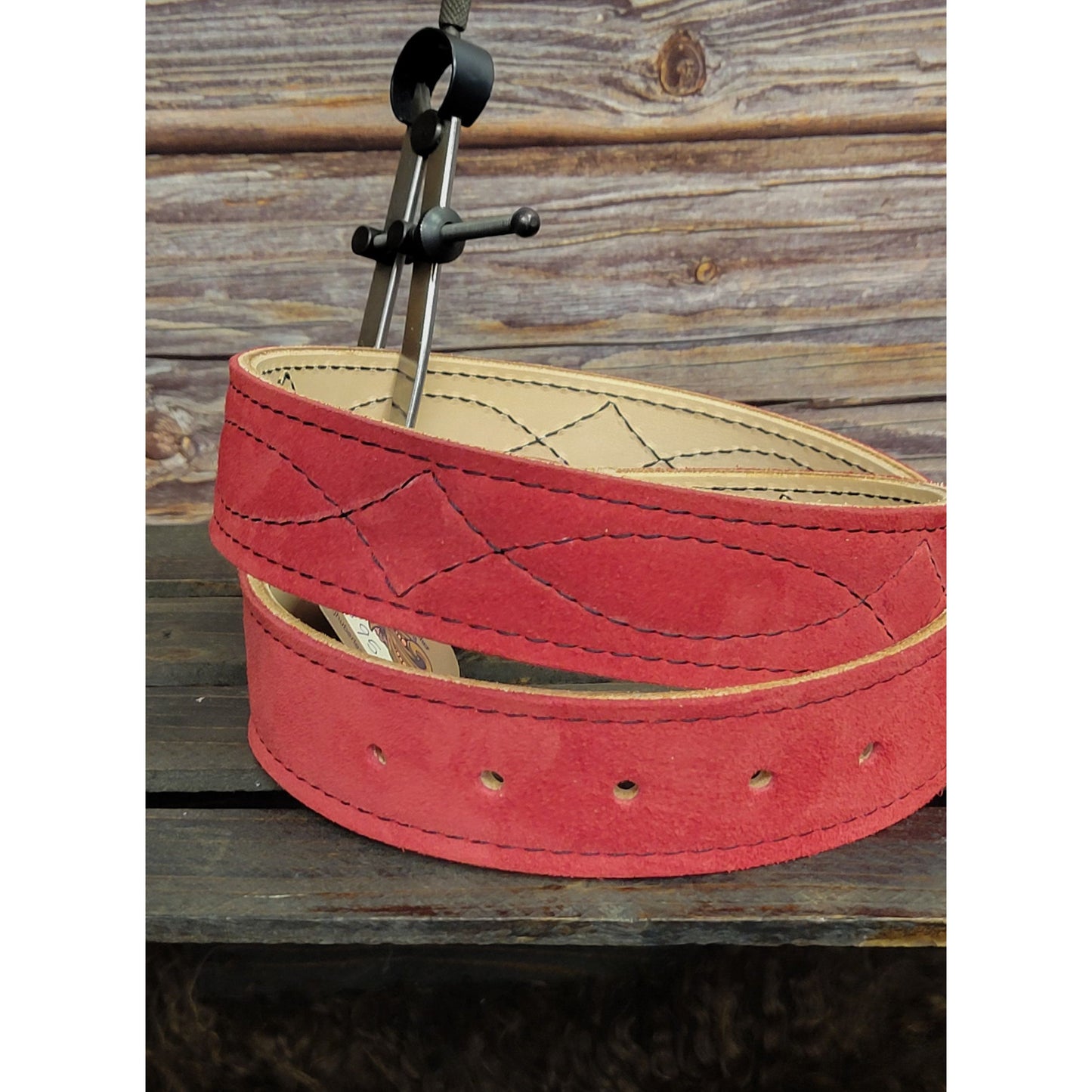 Suede stitched Belts