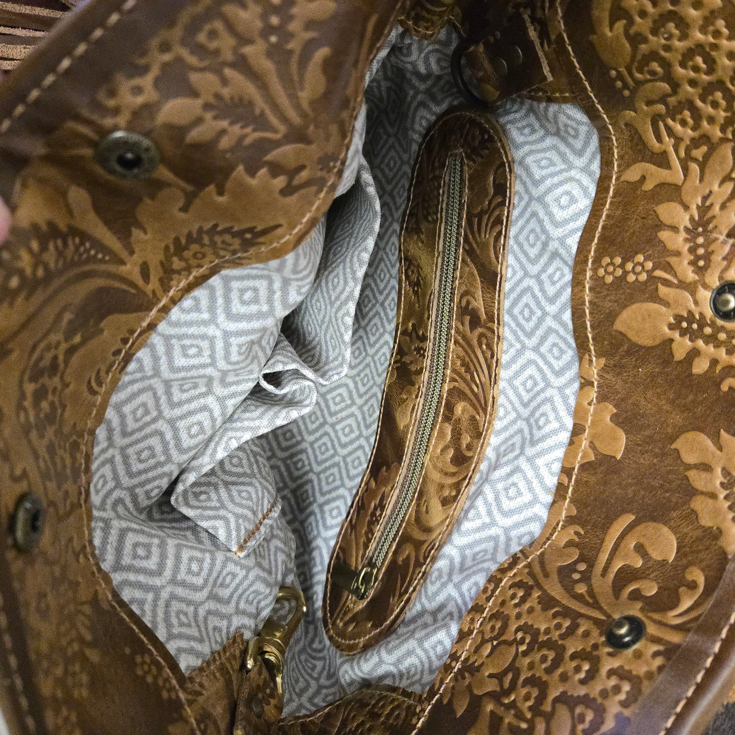 Rustic Elegance Hair-on-Hide Fringe Purse