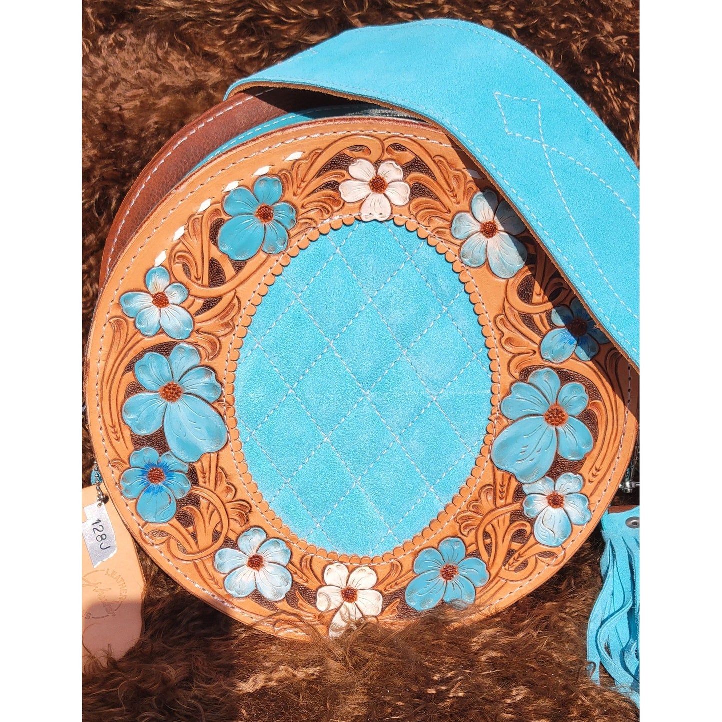 128J - 'Wild Blue'- Made to Order - j.huber leather designs