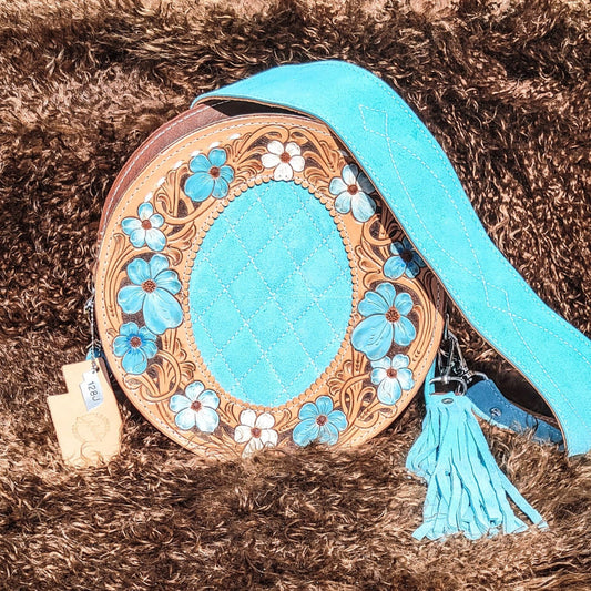 128J - 'Wild Blue'- Made to Order - j.huber leather designs