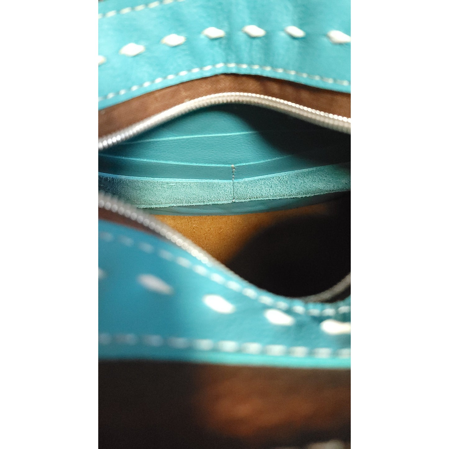 128J - 'Wild Blue'- Made to Order - j.huber leather designs