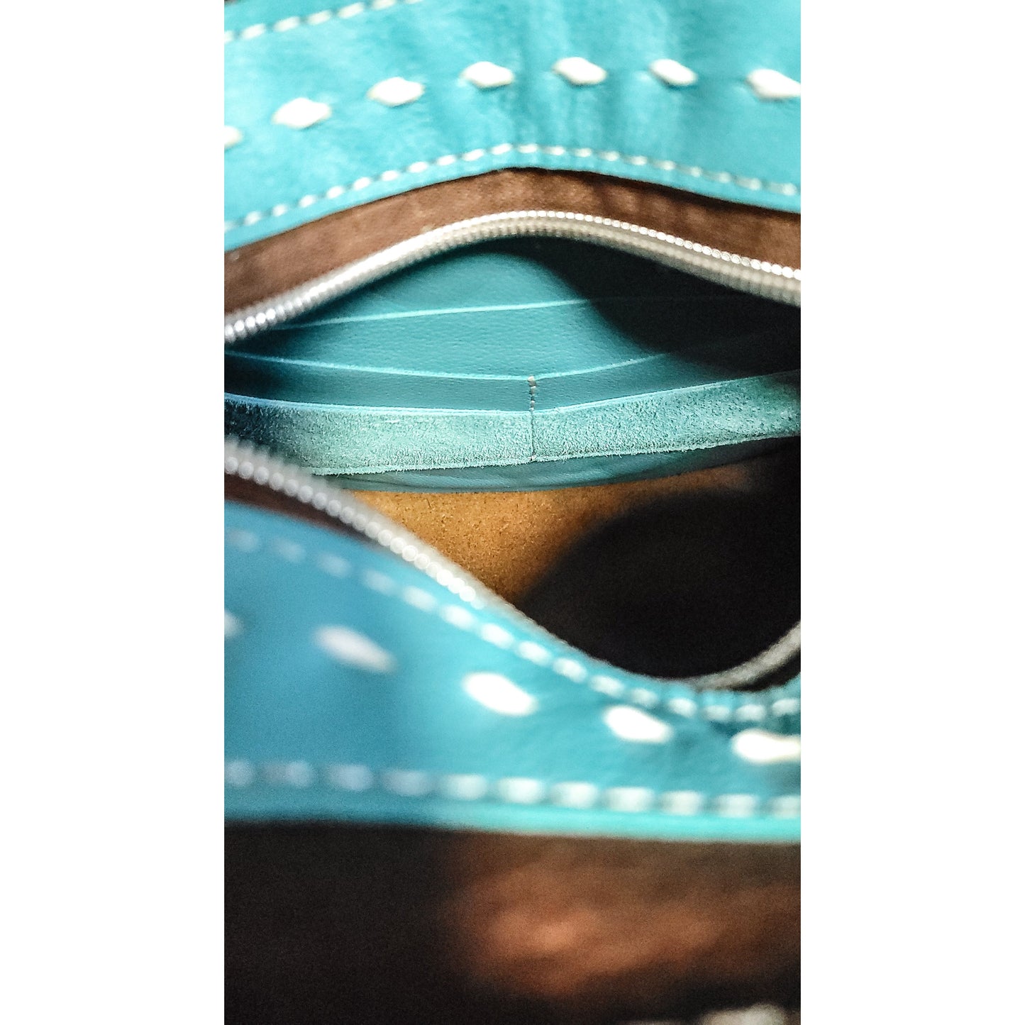 128J - 'Wild Blue'- Made to Order - j.huber leather designs