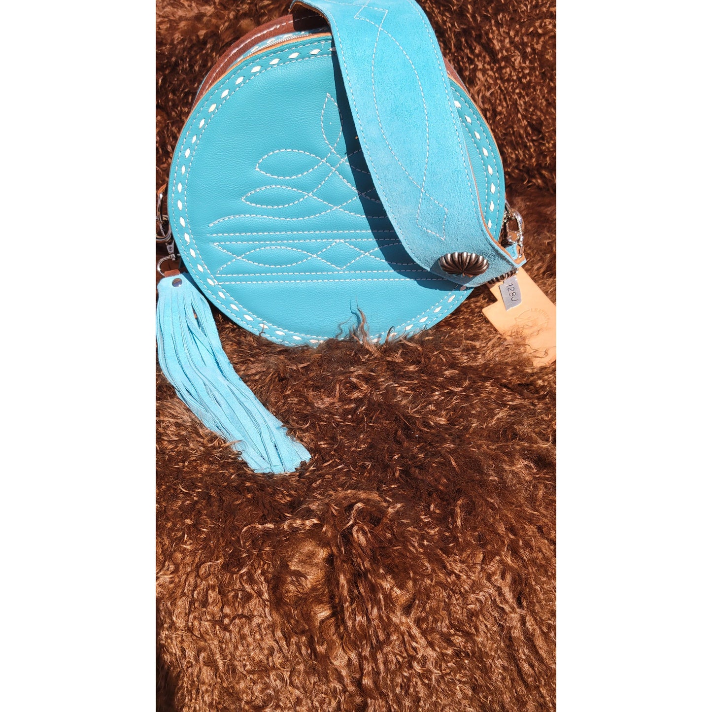 128J - 'Wild Blue'- Made to Order - j.huber leather designs