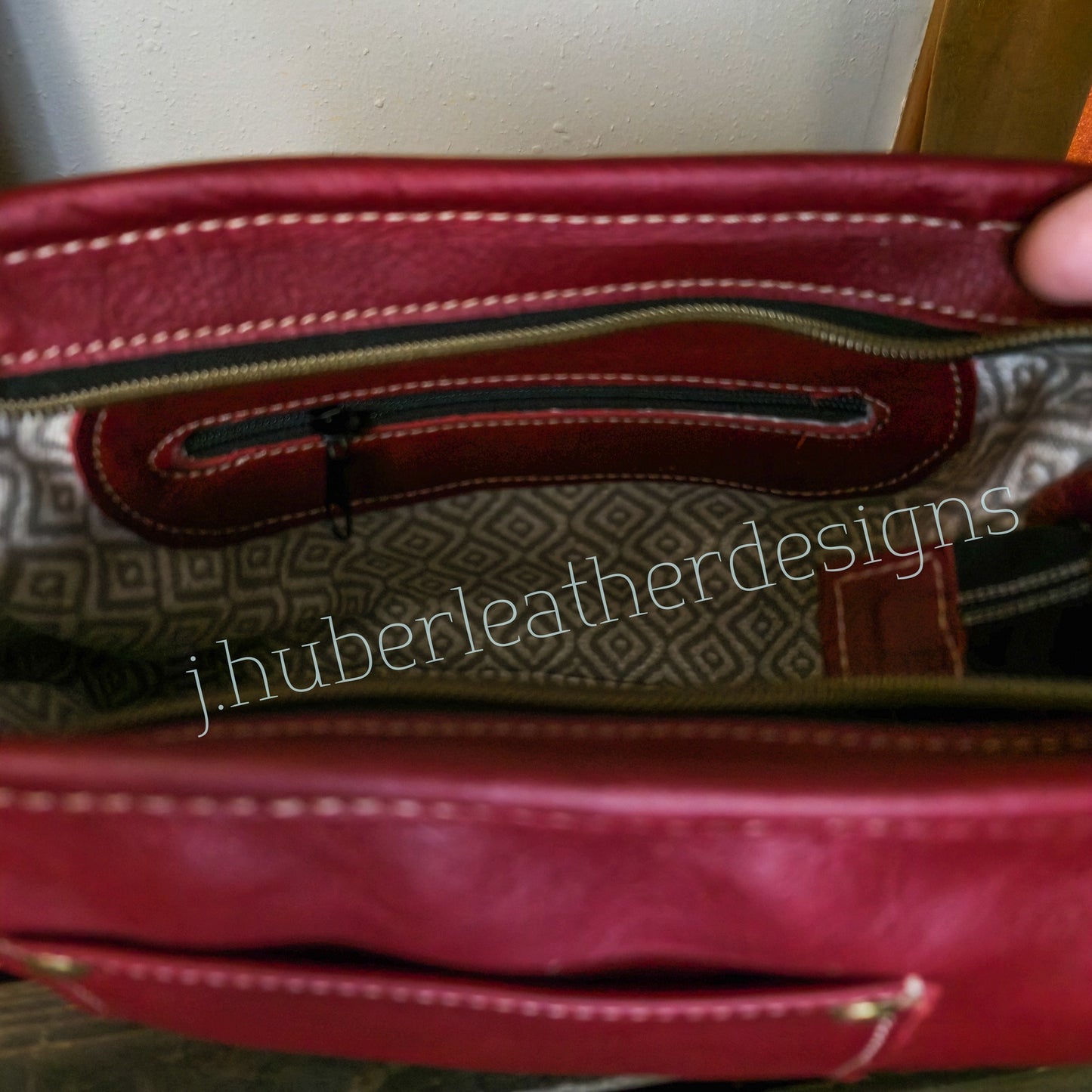 Red Leather & Southwest Pendleton Shoulder Bag