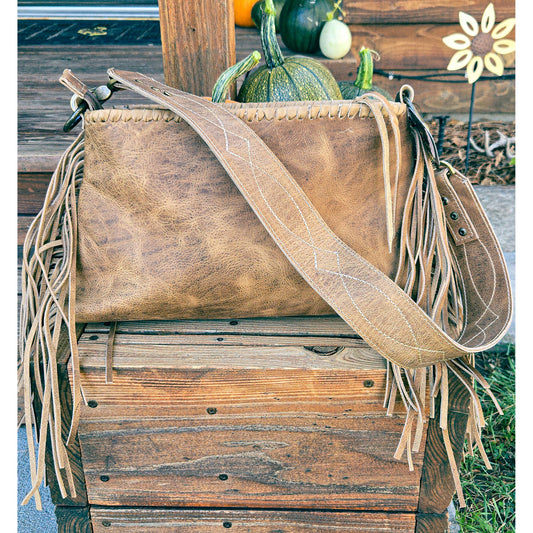 Boot Top Western Fringe Leather Shoulder bag