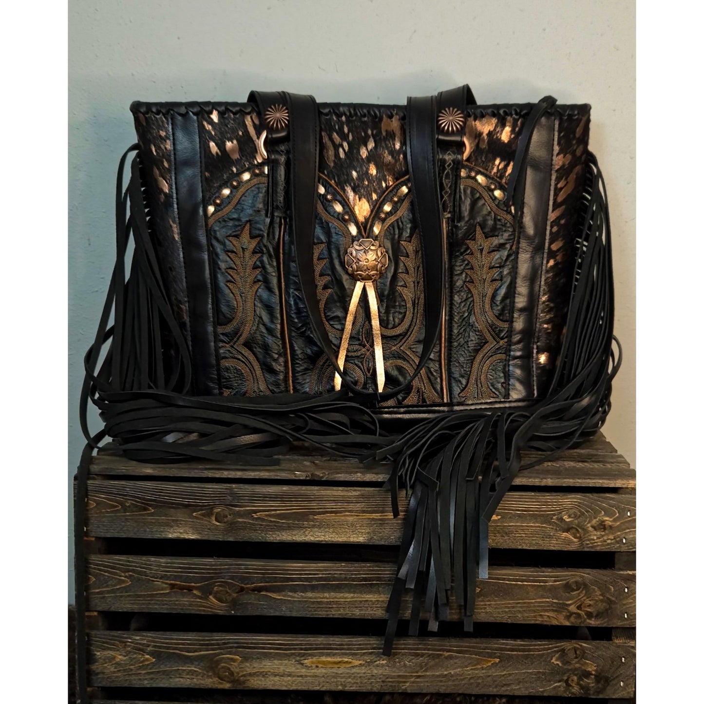 Vintage Tony Lama Boot Top Bag