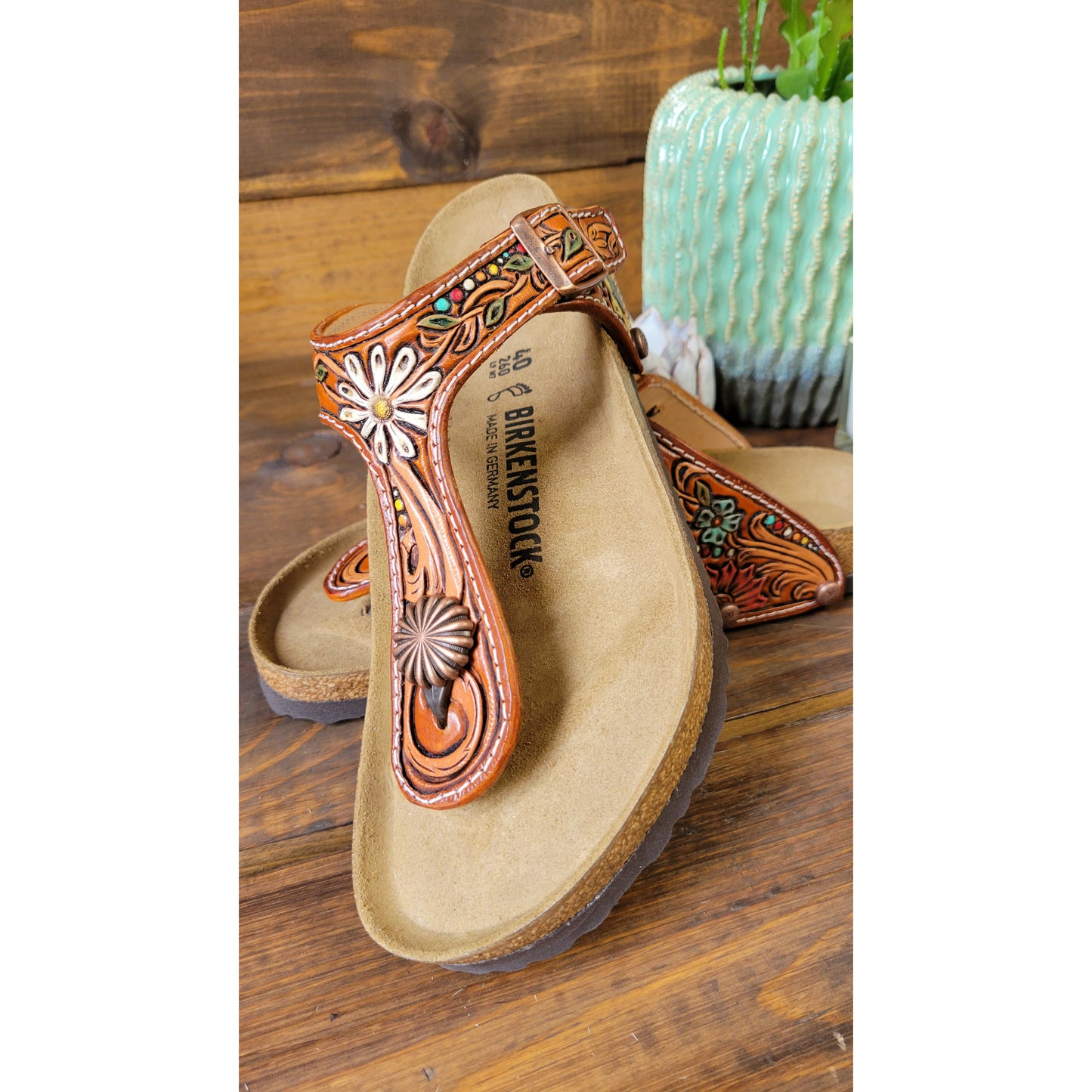Pre Order Item-Birk Boho Flowers - j.huber leather designs