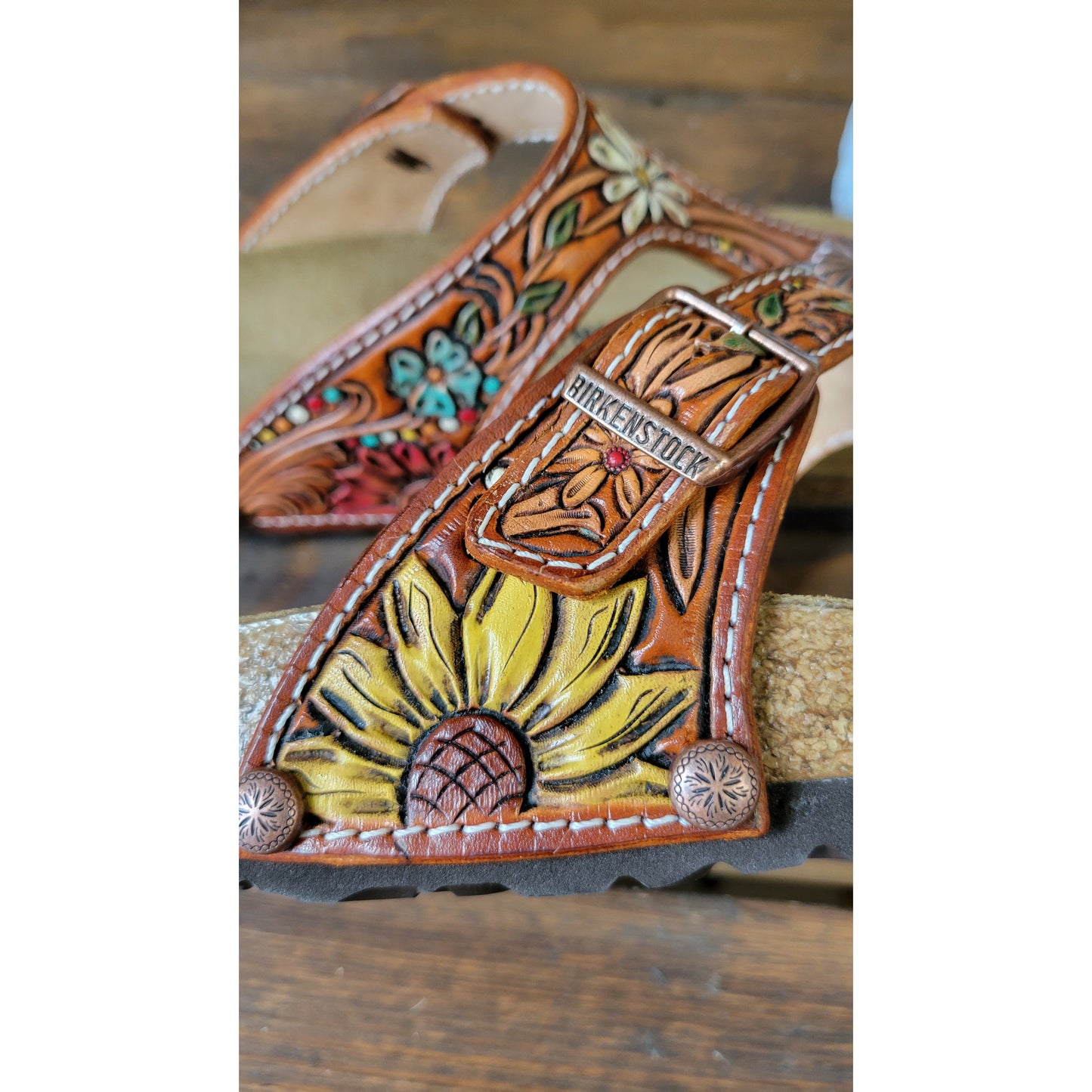 Pre Order Item-Birk Boho Flowers - j.huber leather designs