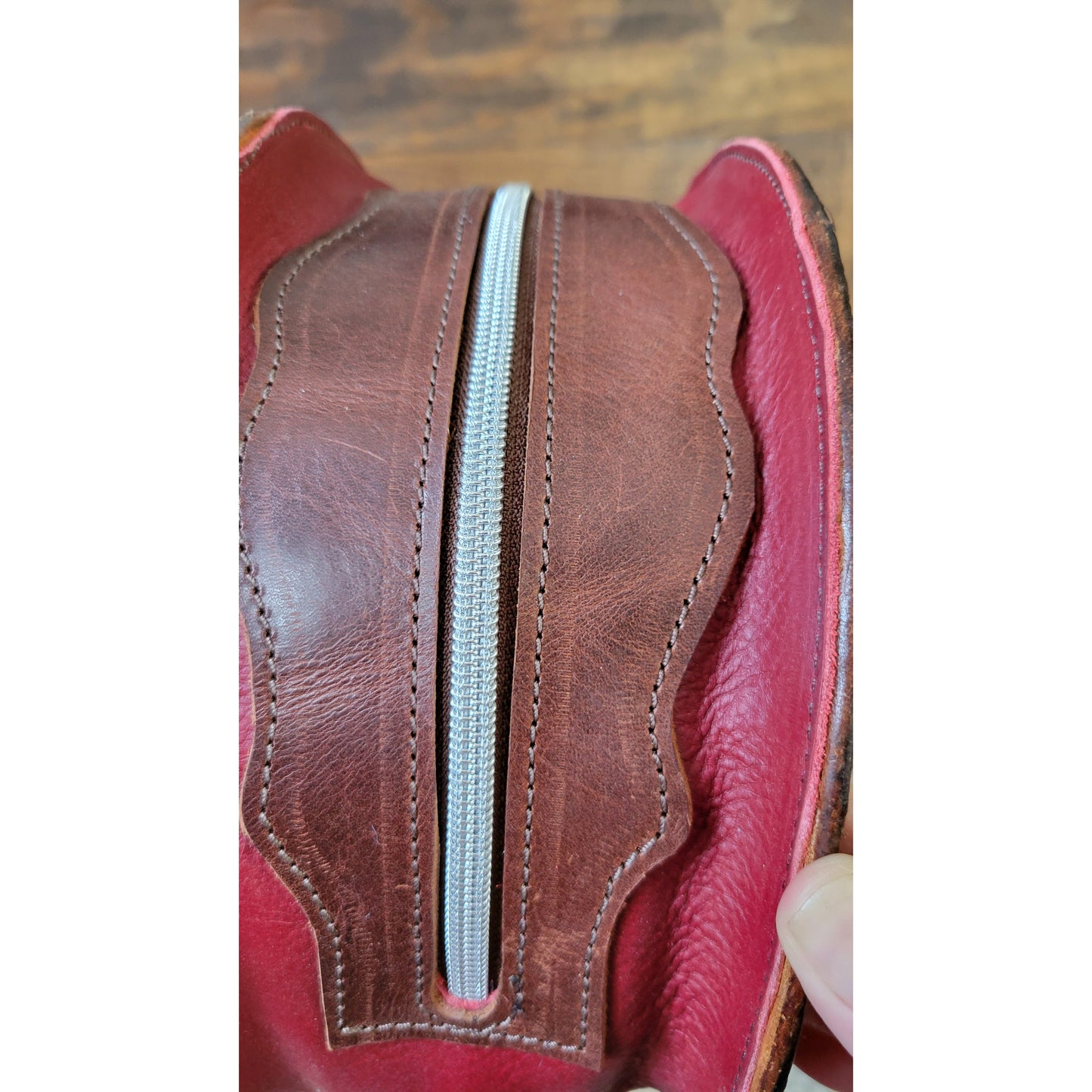 106J Feather Headdress Round Purse - j.huber leather designs