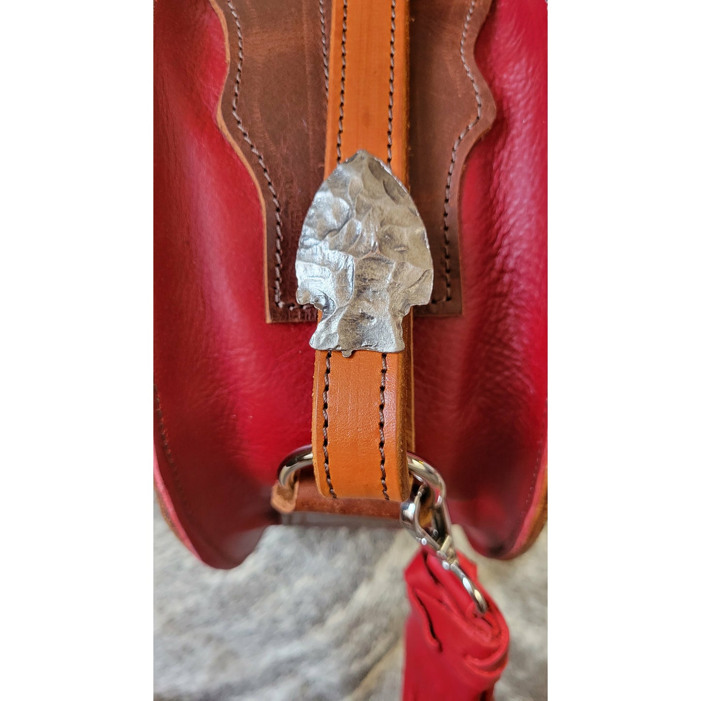106J Feather Headdress Round Purse - j.huber leather designs