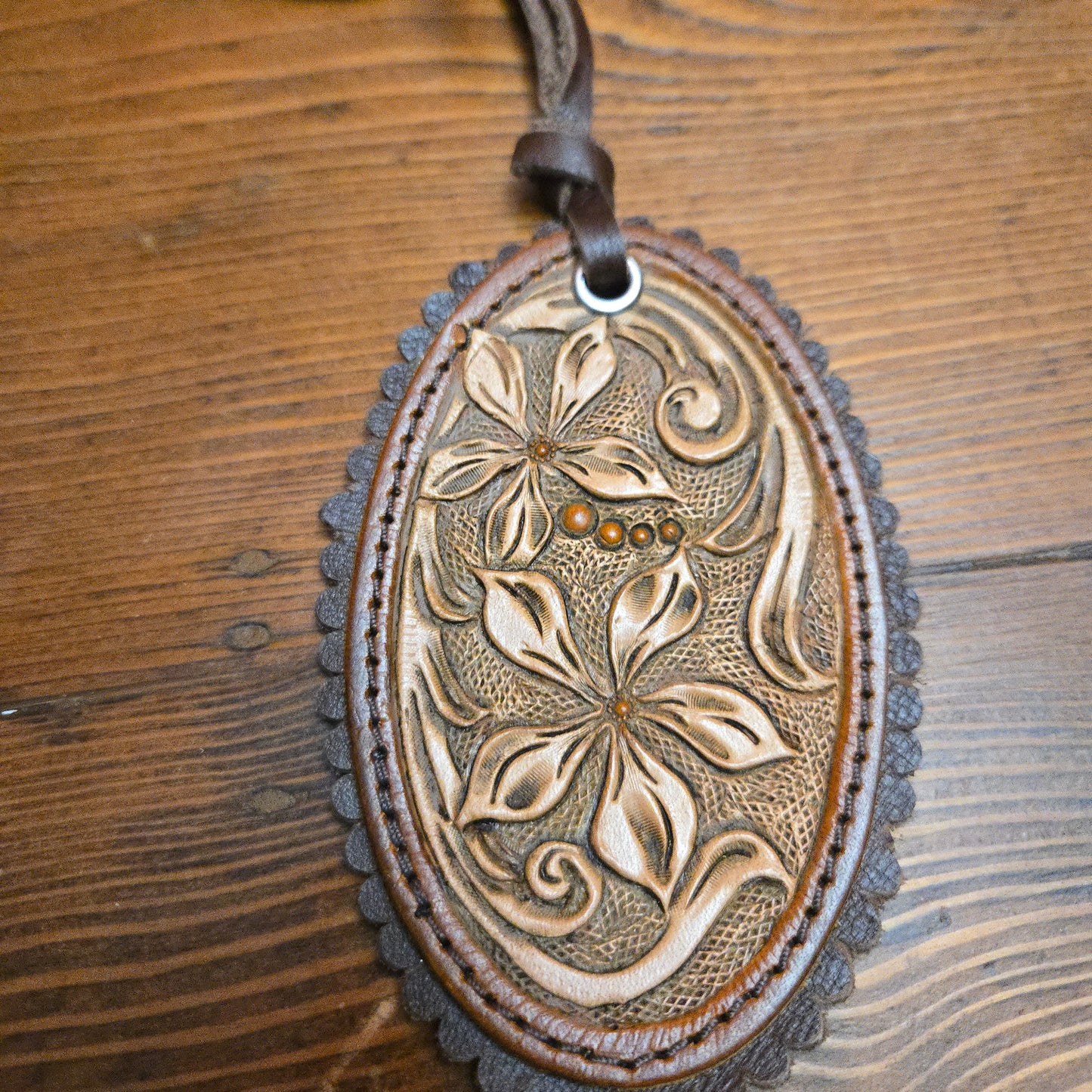 Double flower no fringe keychain