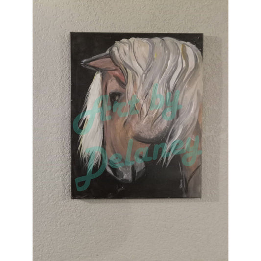 Golden original western acrylic painting by Art By Delaney on canvas