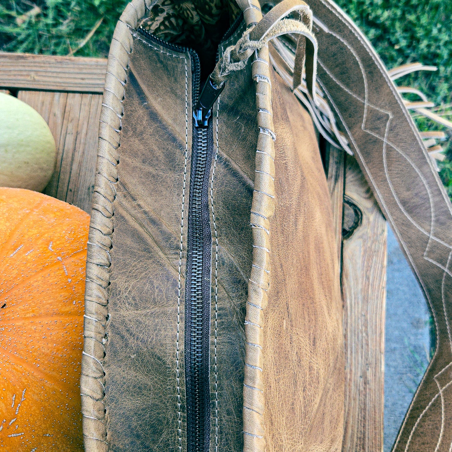 Boot Top Western Fringe Leather Shoulder bag