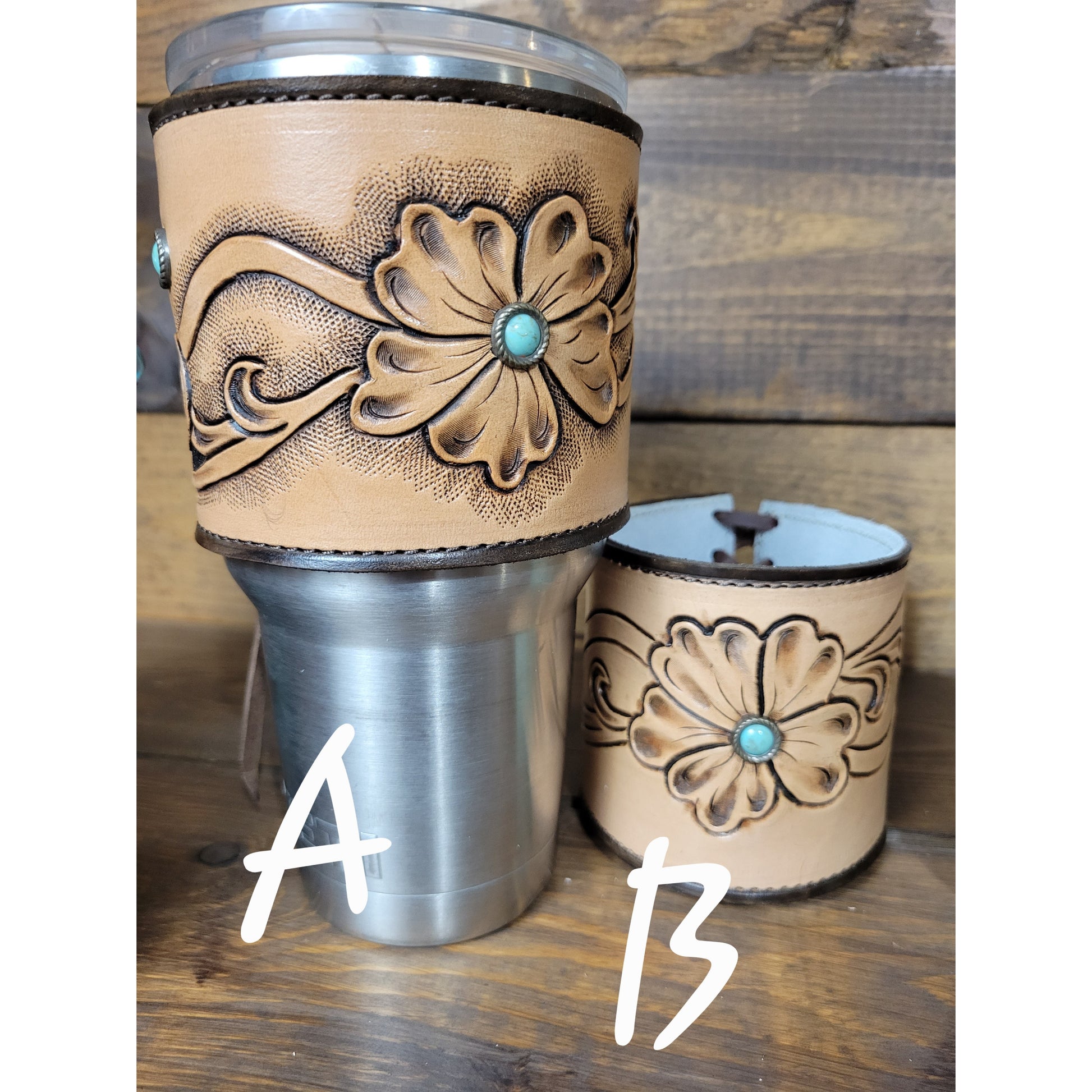 Tooled Leather Yeti wraps - j.huber leather designs