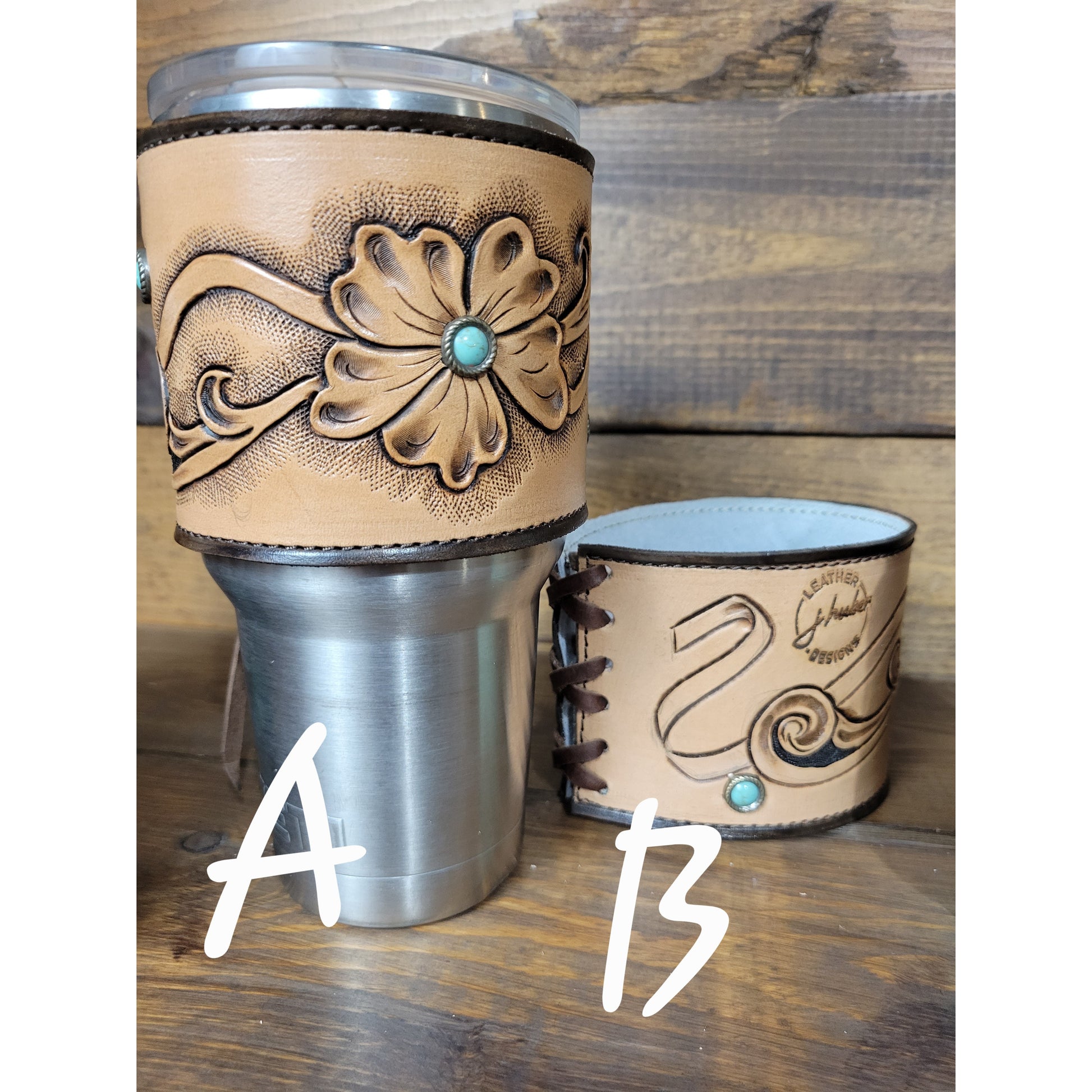 Tooled Leather Yeti wraps - j.huber leather designs