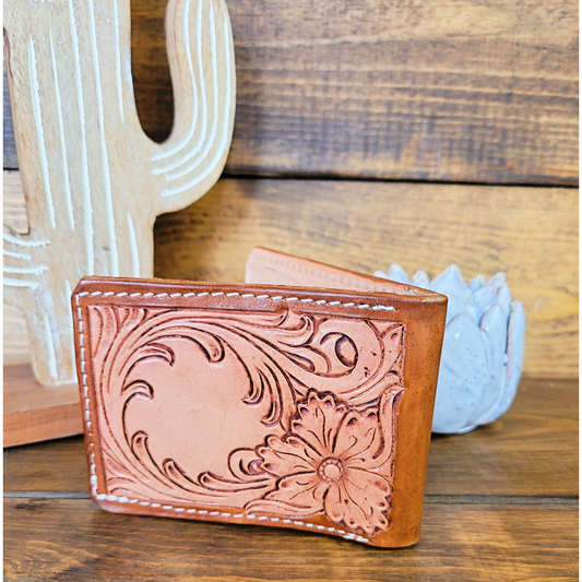 Floral Bifold Wallet - j.huber leather designs