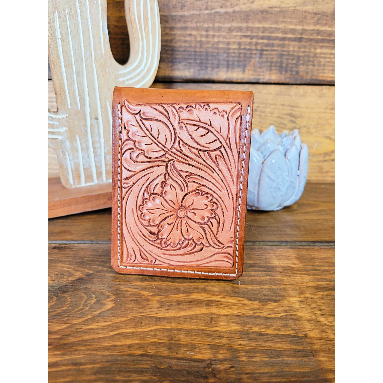 Floral Bifold Wallet - j.huber leather designs